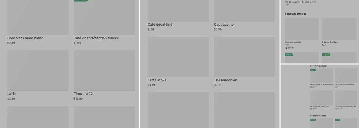 Tim Hortons Menu