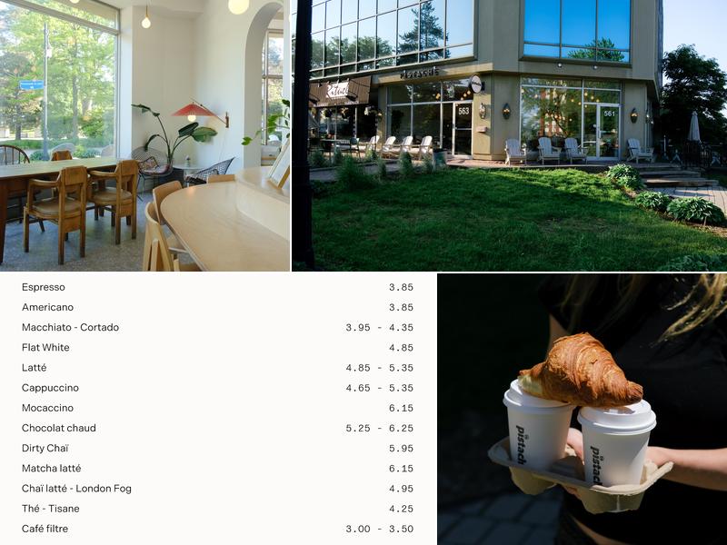 Café Pistache Menu