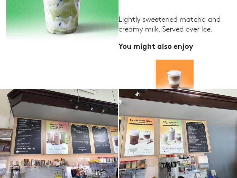 Second Cup Café Menu