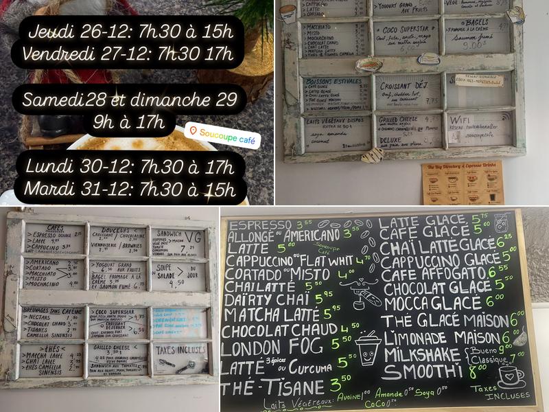 Soucoupe Café Menu