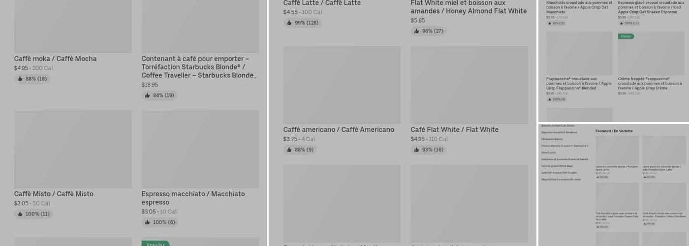 Starbucks Menu