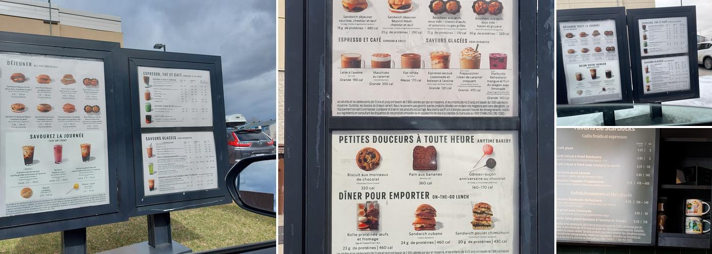 Starbucks Menu