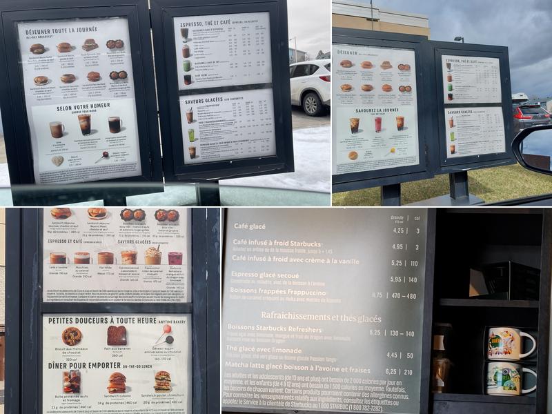 Starbucks Menu
