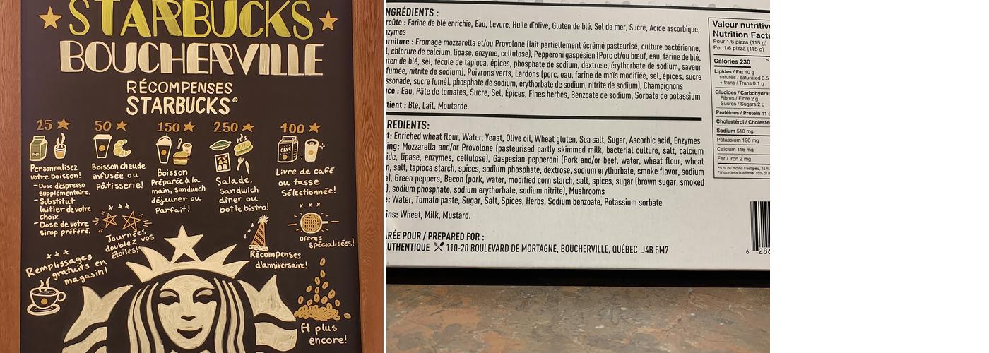 Starbucks Menu