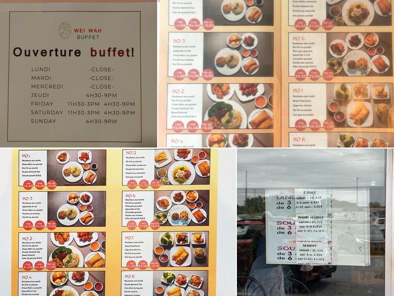 Wei Wah Buffet Menu