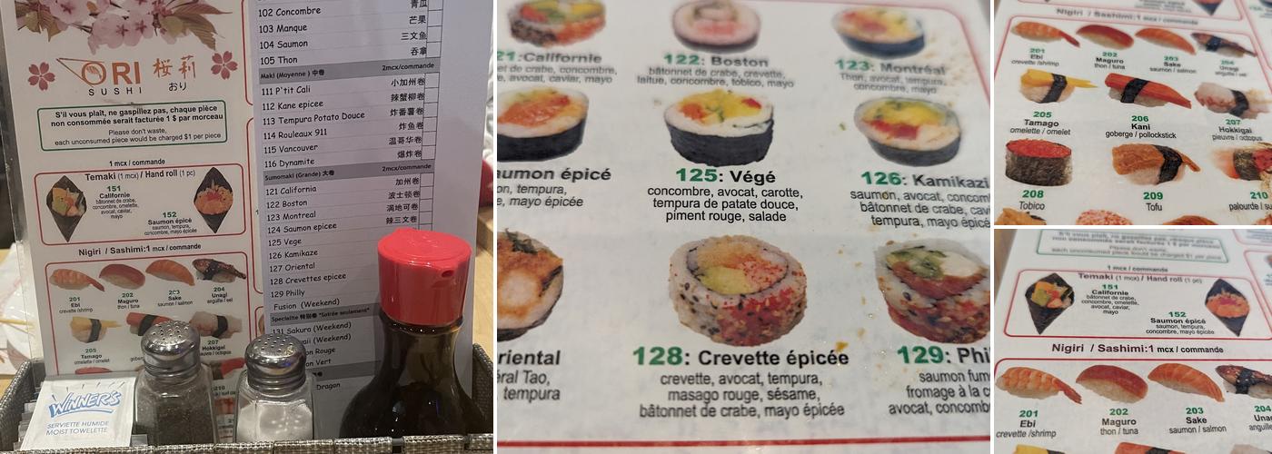 Buffet Oriental Menu
