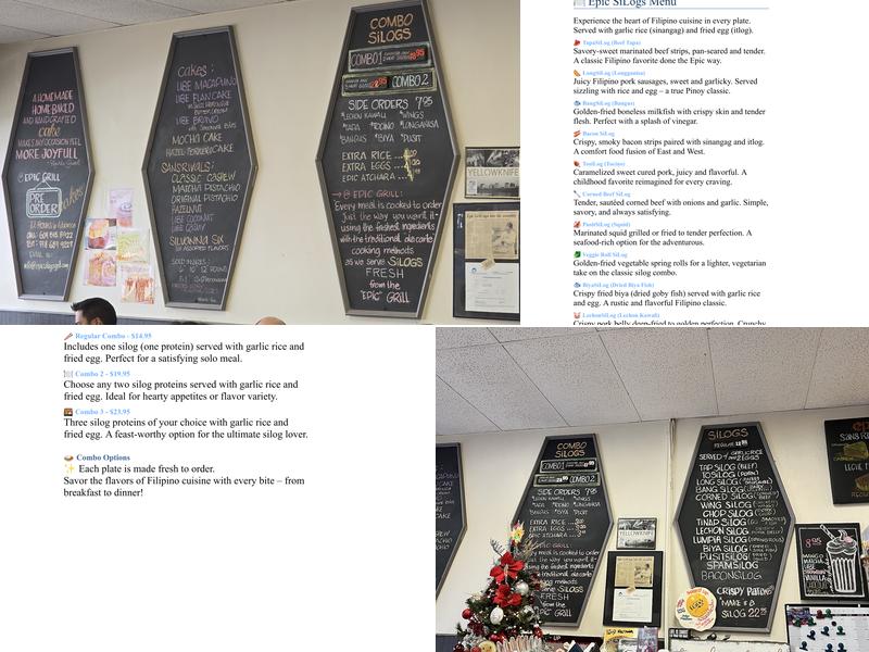 EPIC GRILL SILOGS + SANS RIVAL Menu