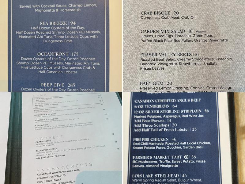 Globe@YVR Menu