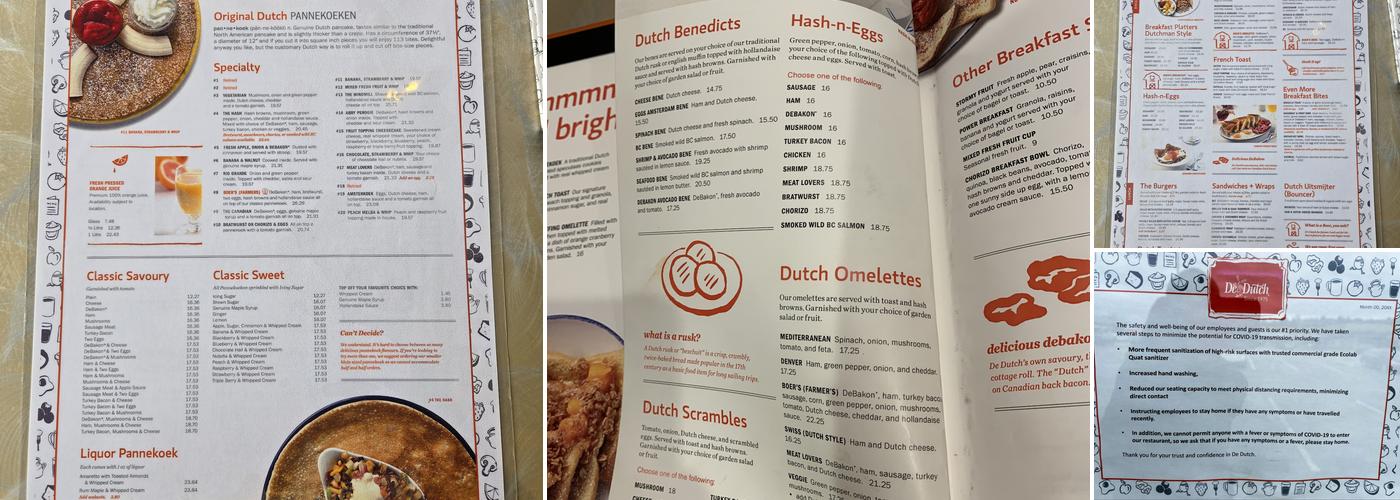 De Dutch Menu