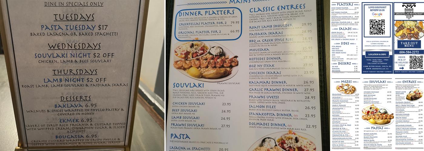 Greek Fellas Restaurant Menu