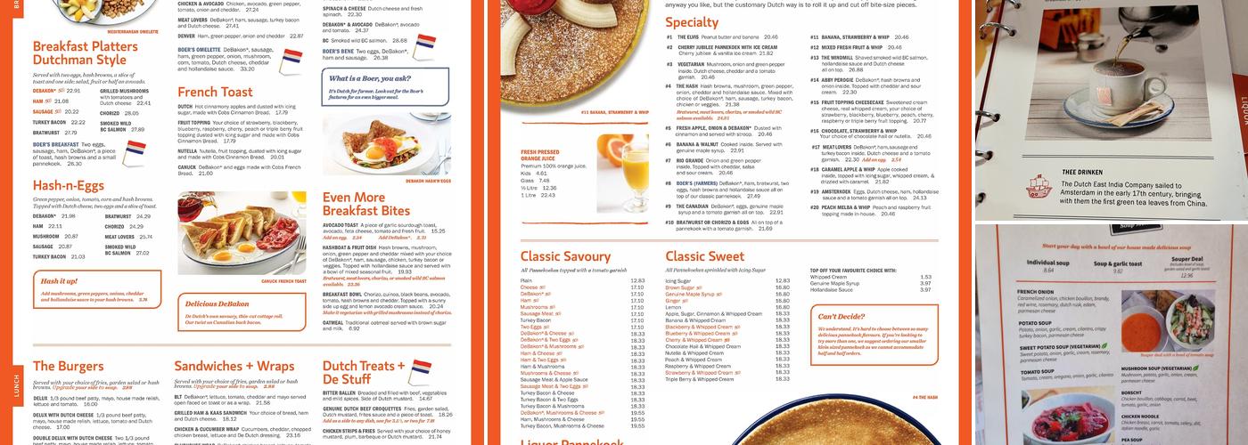 De Dutch Menu