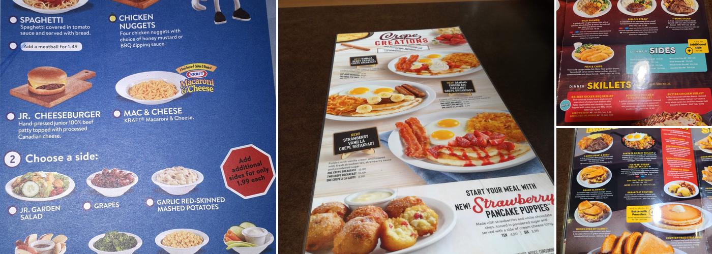 Denny's Restaurant Menu