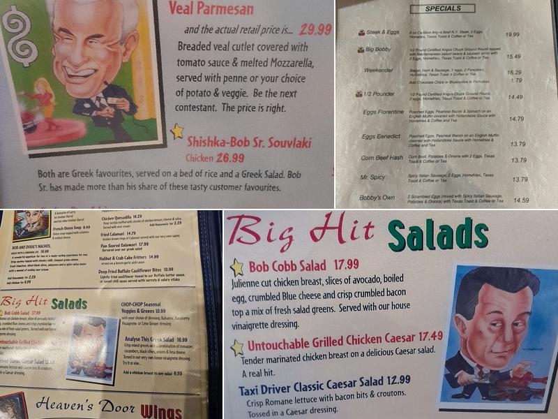 Bobby's Hideaway Menu