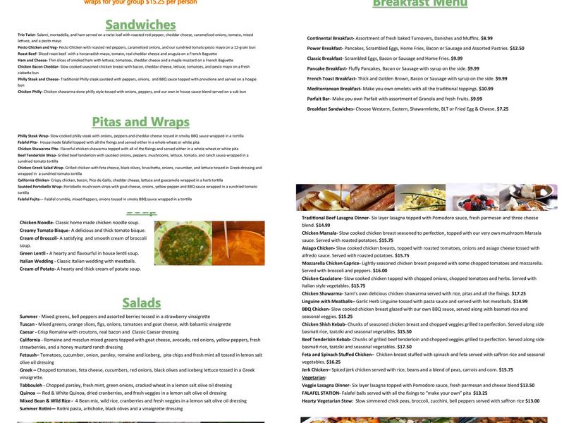 Desi Bar Kitchen Menu
