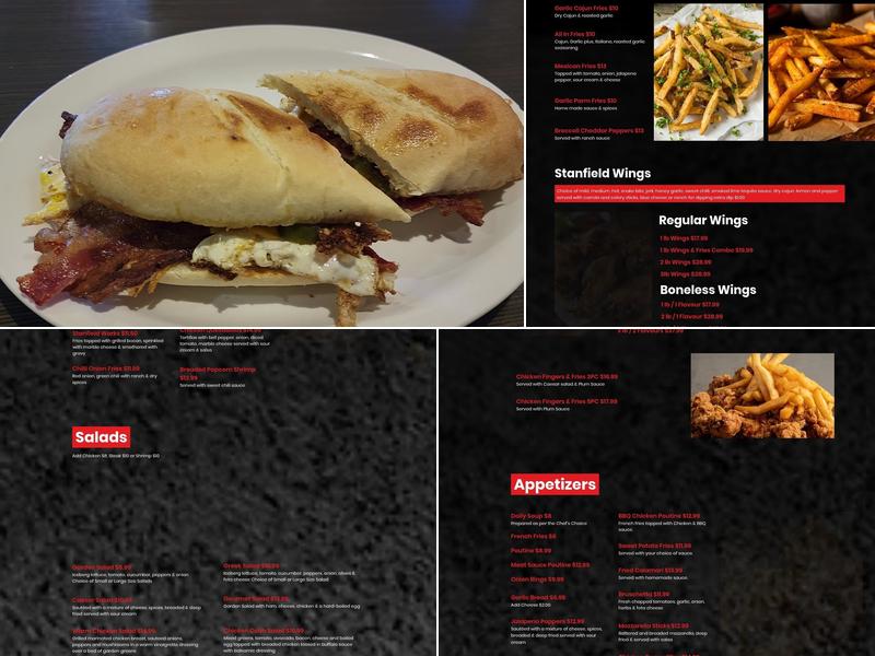 Stanfield Grill House Menu