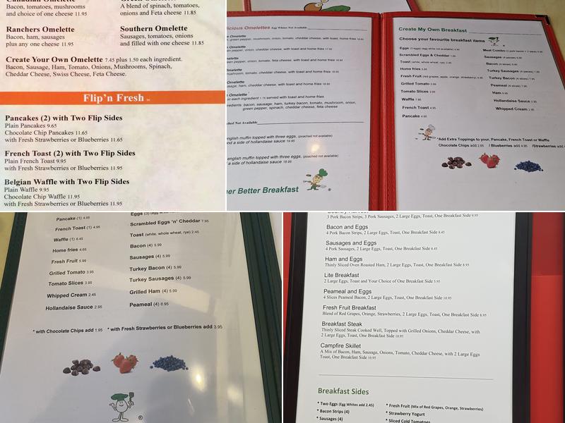 Flips Restaurant Menu