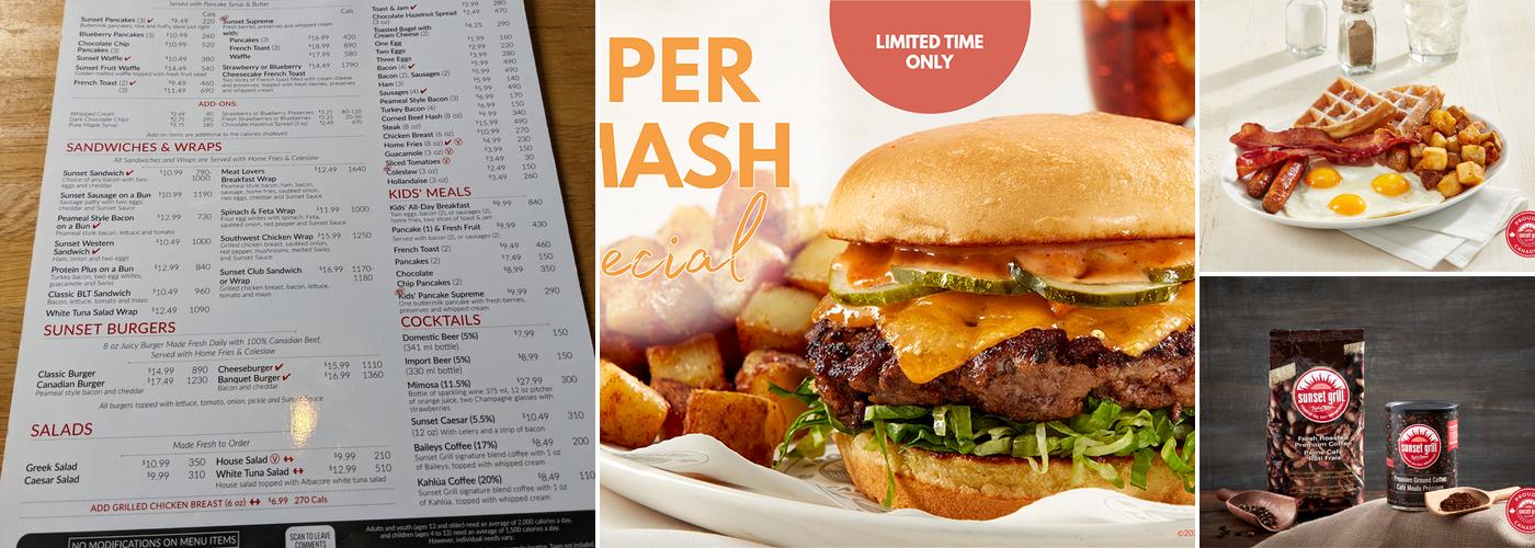 Sunset Grill Menu