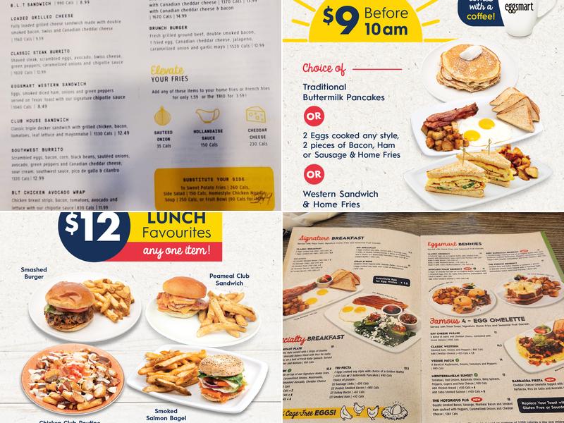 Eggsmart Menu