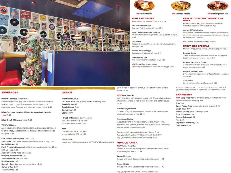 Wimpy's Diner Menu