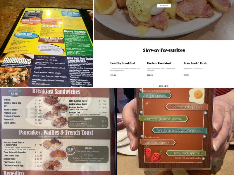 Skyway Diner Menu