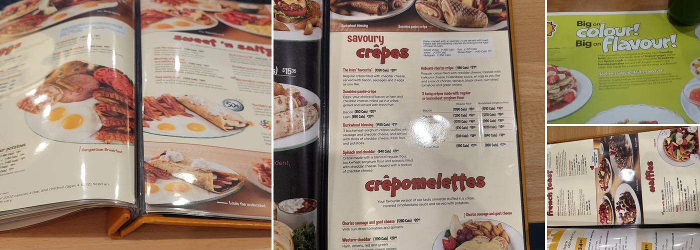 Cora Breakfast and Lunch Menu