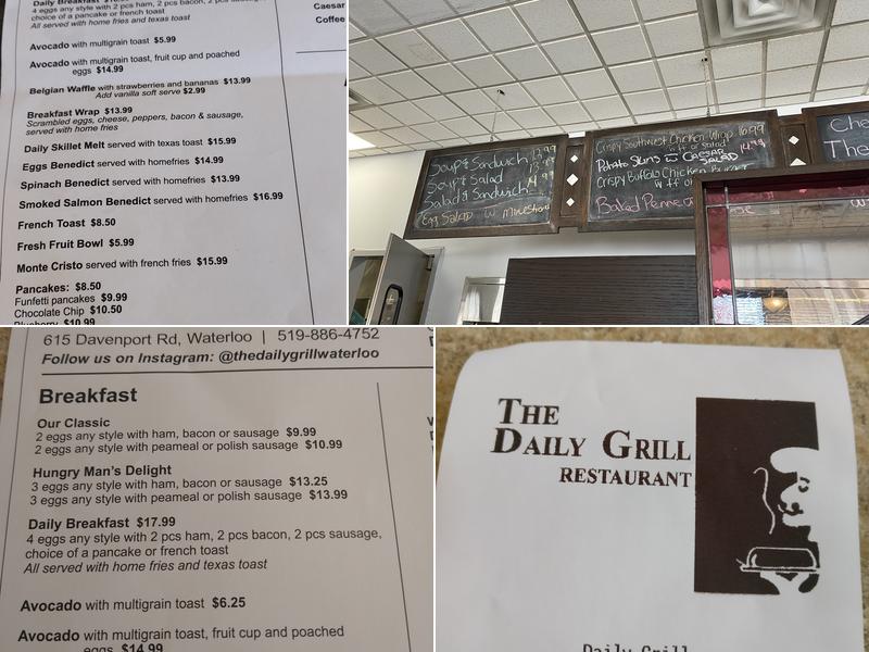 Daily Grill Restaurant Menu