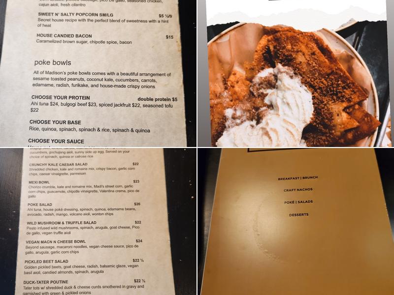 Madison's 12|12 Menu