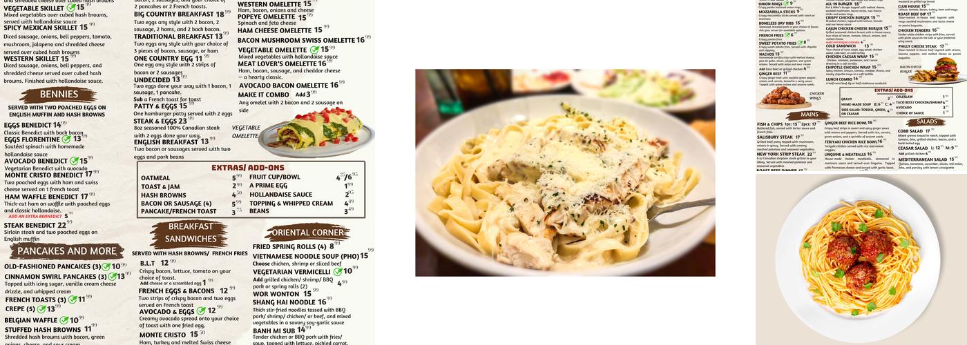 Pat & Mike's Family Restaurant Menu