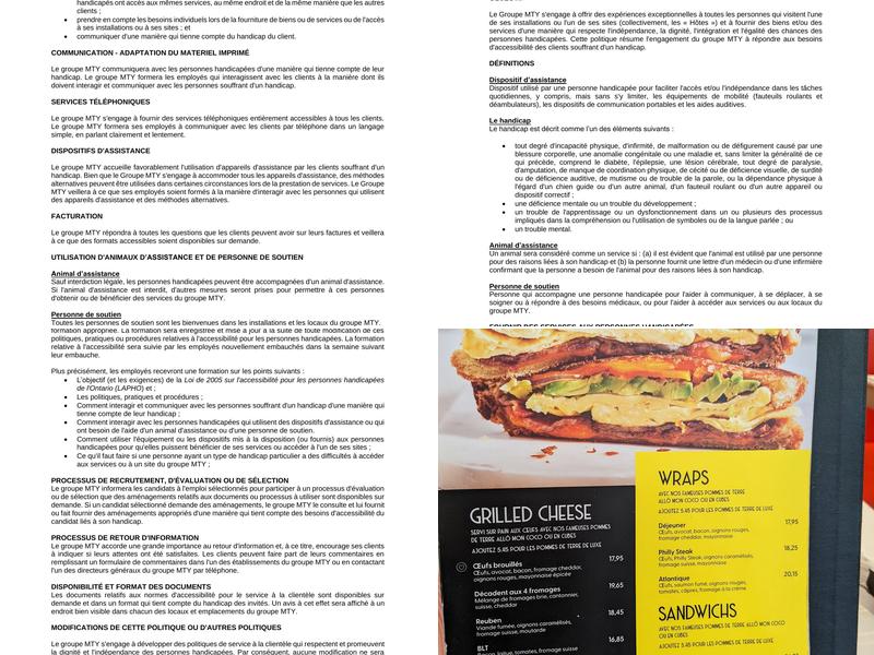 Allô mon Coco Menu