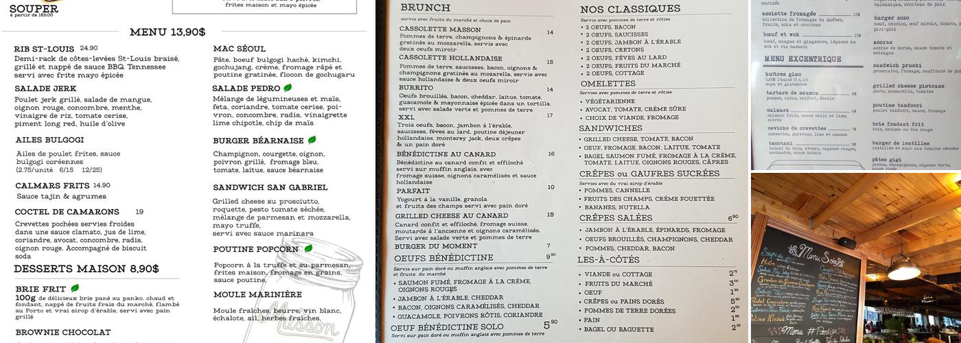 Pot Masson Menu