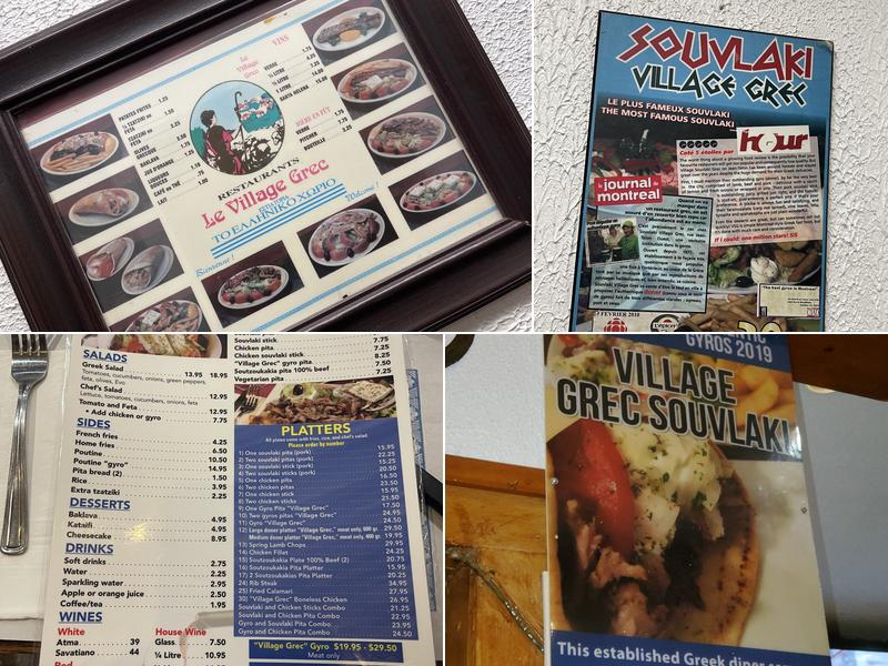 VILLAGE GREC SOUVLAKI Menu