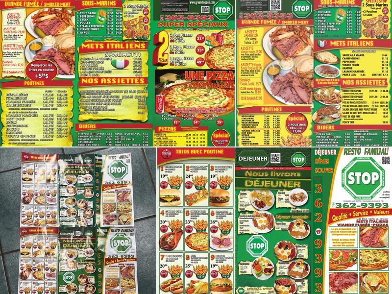 Restaurant Deli Green Stop Menu