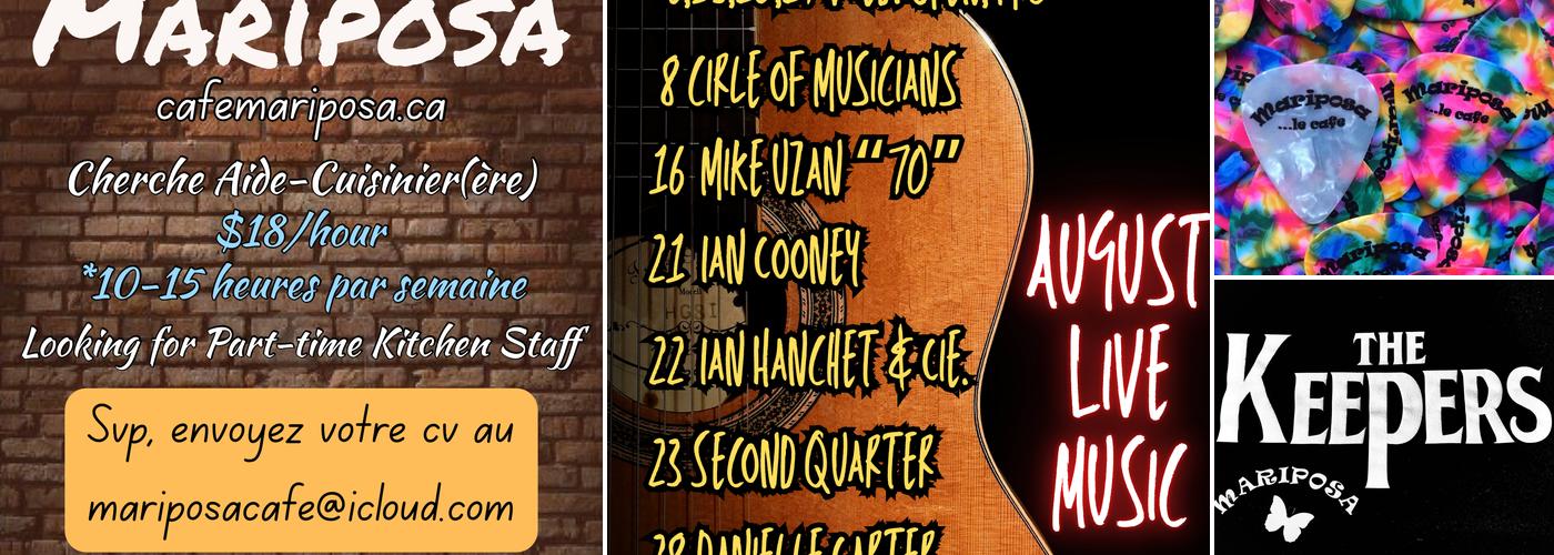 Mariposa Bistro Café Menu