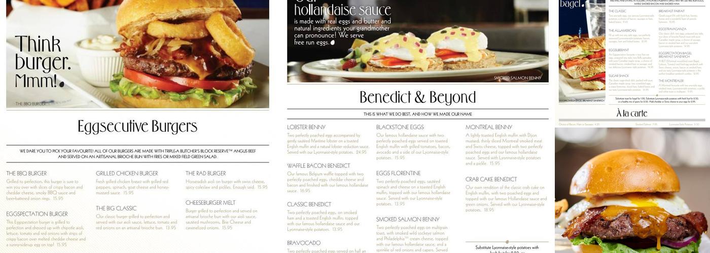 Eggspectation Menu