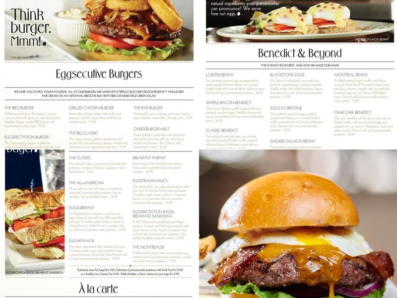 Eggspectation Menu