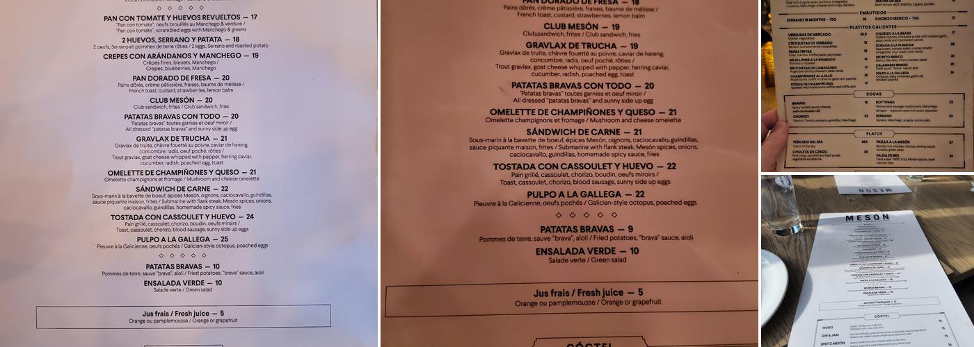Mesón Menu