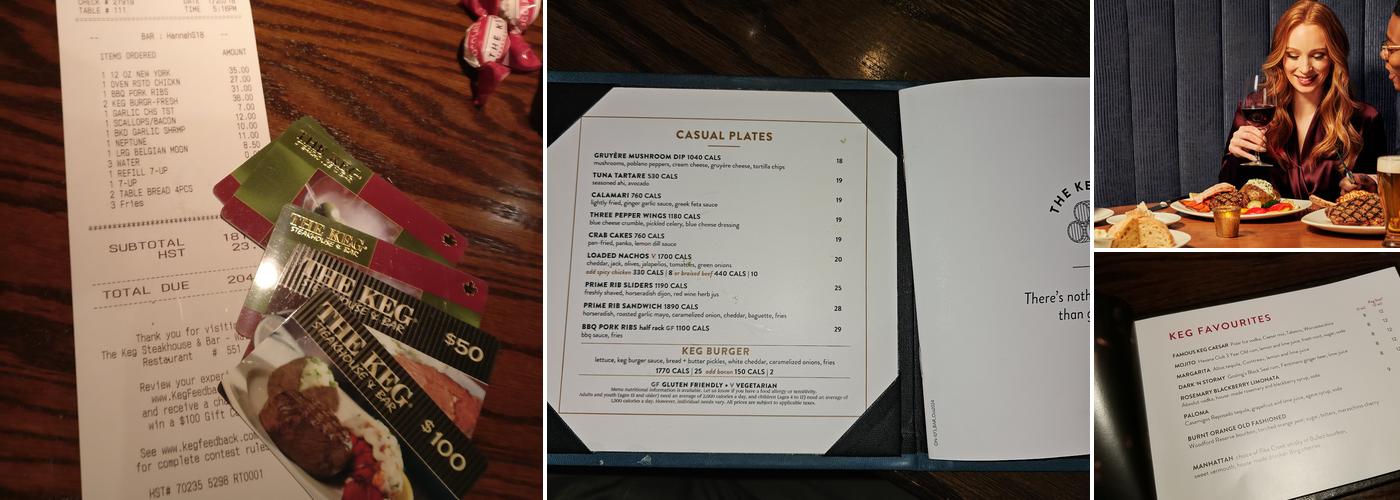 The Keg Steakhouse + Bar - Waterloo Menu