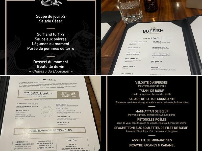 Boefish Menu