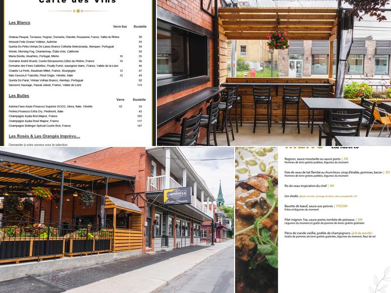 Restaurant L'Imprévu Menu