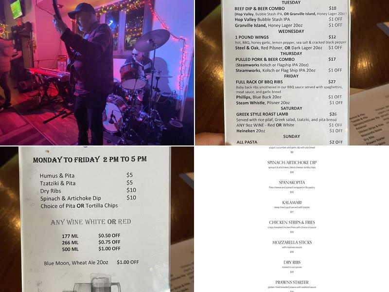 The Terminal Pub Menu