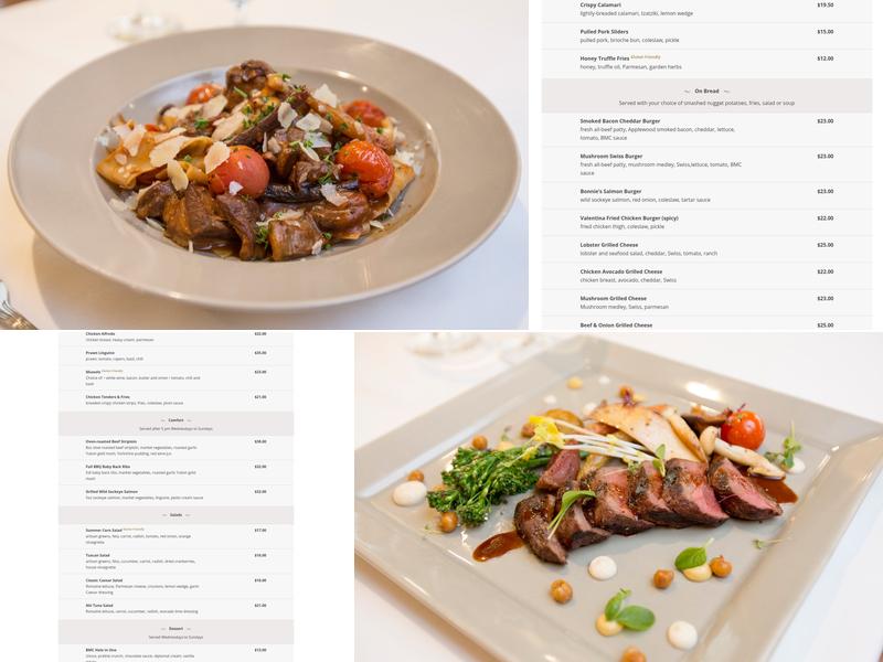 Burnaby Mountain Restaurant Menu