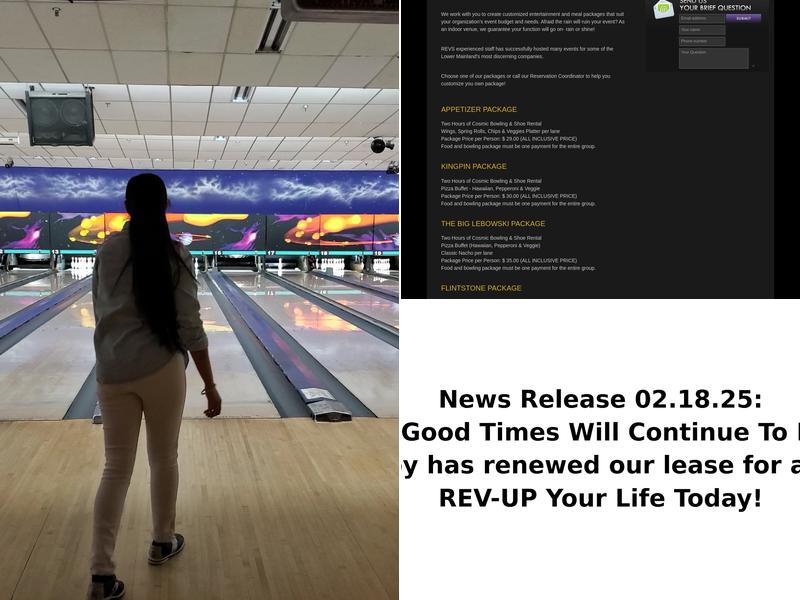 REVS Bowling Menu