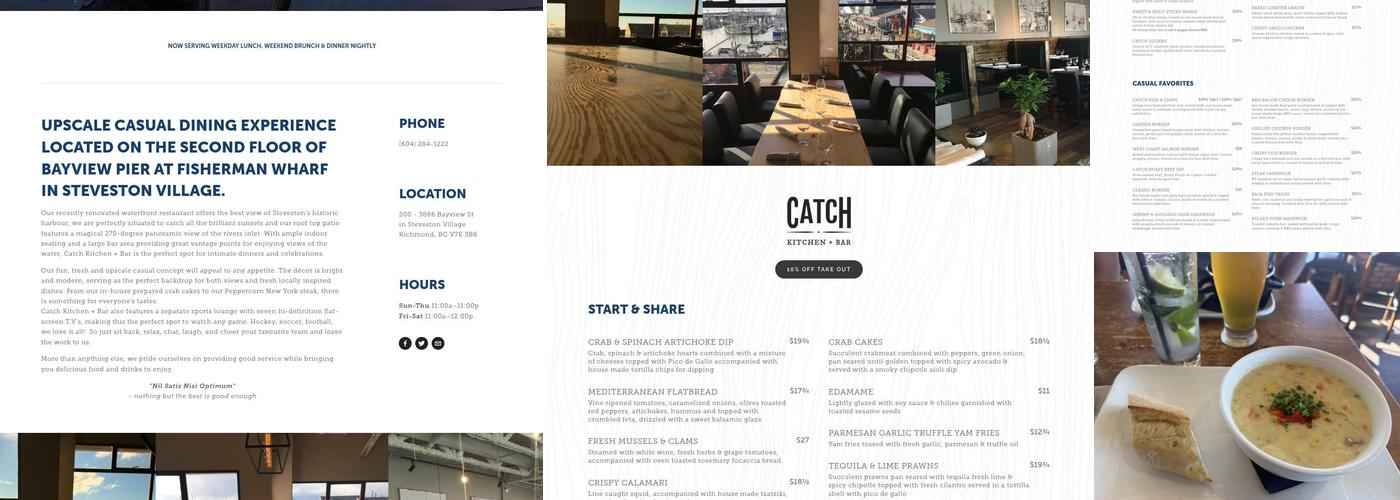 Catch Kitchen + Bar Menu
