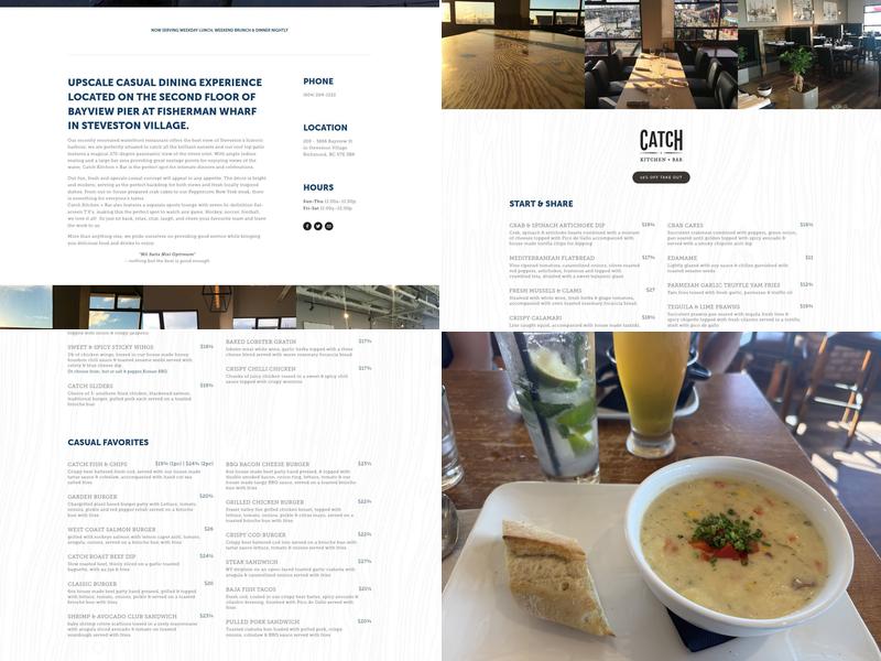 Catch Kitchen + Bar Menu