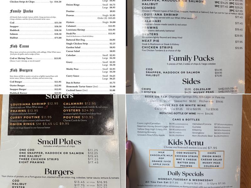 Cockney Kings Fish & Chips Menu