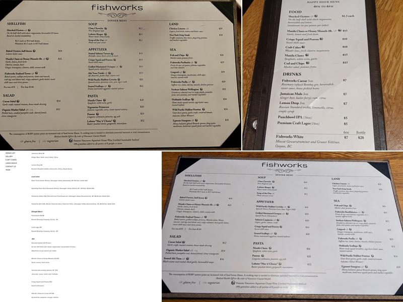 Fishworks Menu