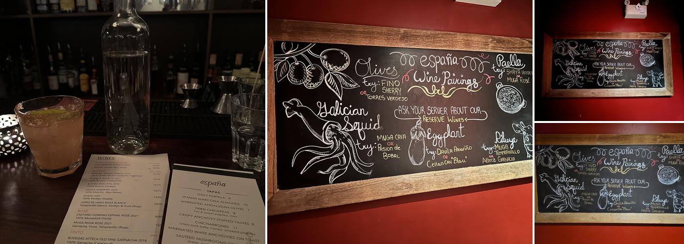 España Restaurant Menu