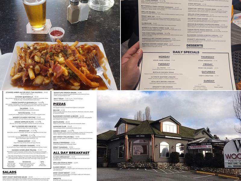 Woody's Pub on Brunette Menu