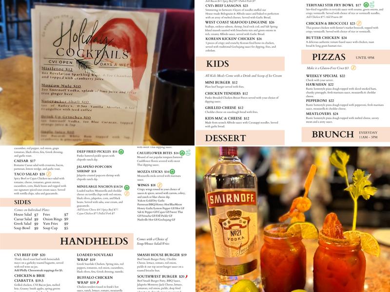 CVI Restaurant & Lounge Menu