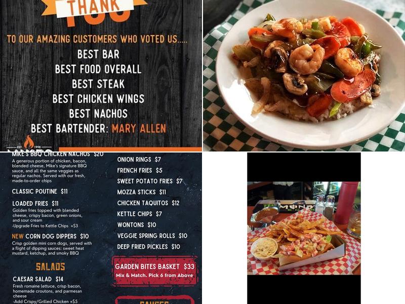 Mike's Bar and Grill Miramichi NB Canada Menu